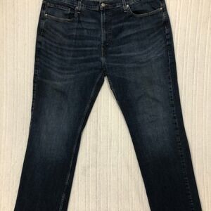Signature by Levi Strauss Men Dark Wash Straight‎ Leg Jeans W40 L30 Gold Label